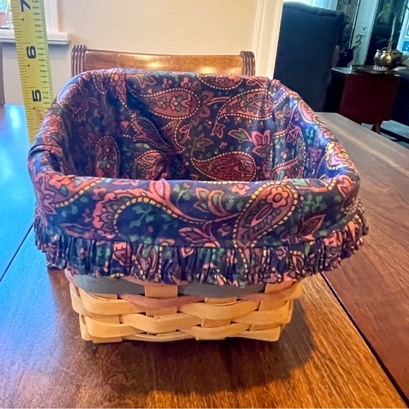 Longaberger Basket 1998 Father's Day Finders Keepers-Paisley Interior - Picture 13 of 13